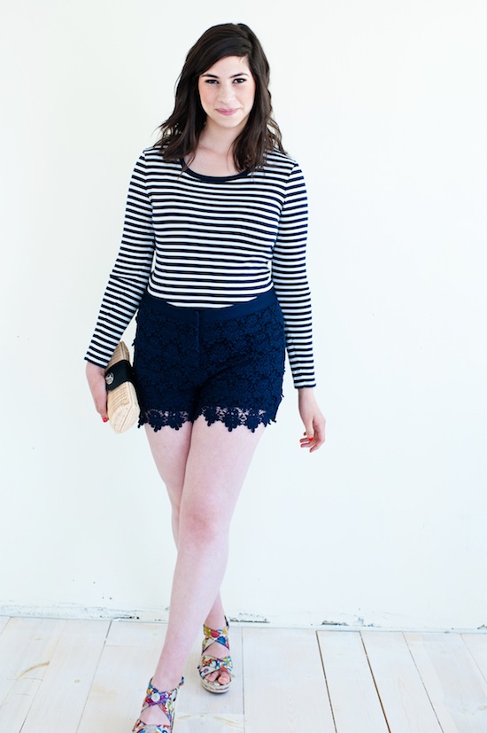 lace shorts