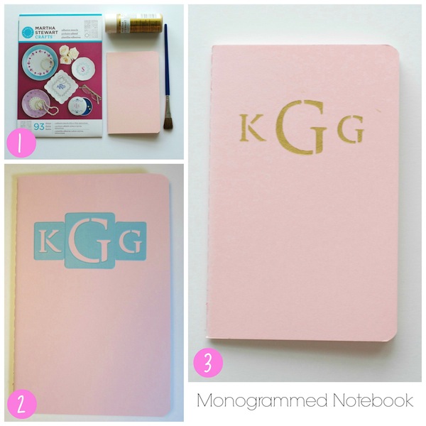 monogrammed notebook