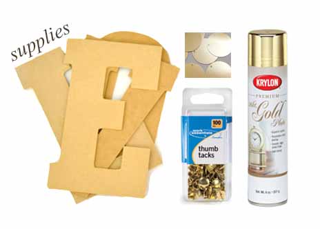 DIY love sign supplies