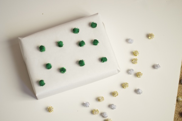 green anthro inspired gift wrap