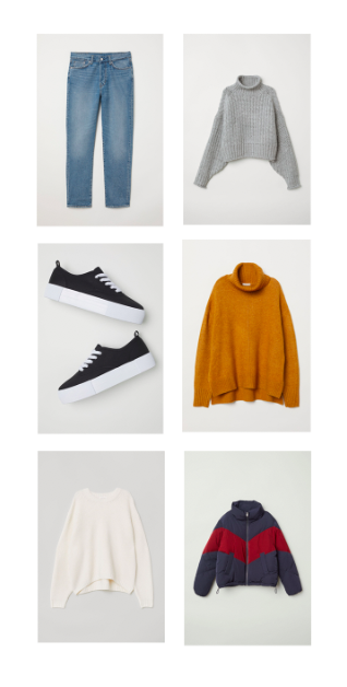  mom jeans  |  grey sweater  |  sneakers  |    orange sweater  |  white sweater  |  jacket  