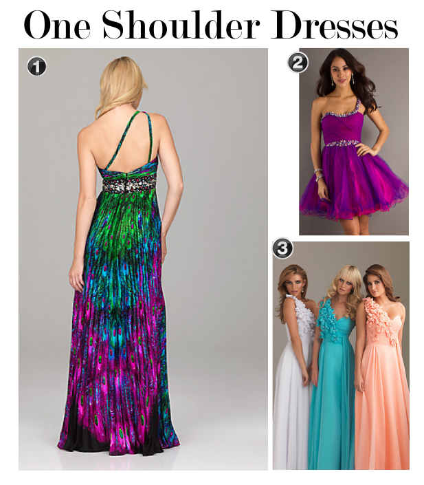 One shoulder prom dress