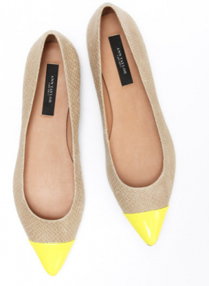 Ann Taylor colorblock ballet shoes