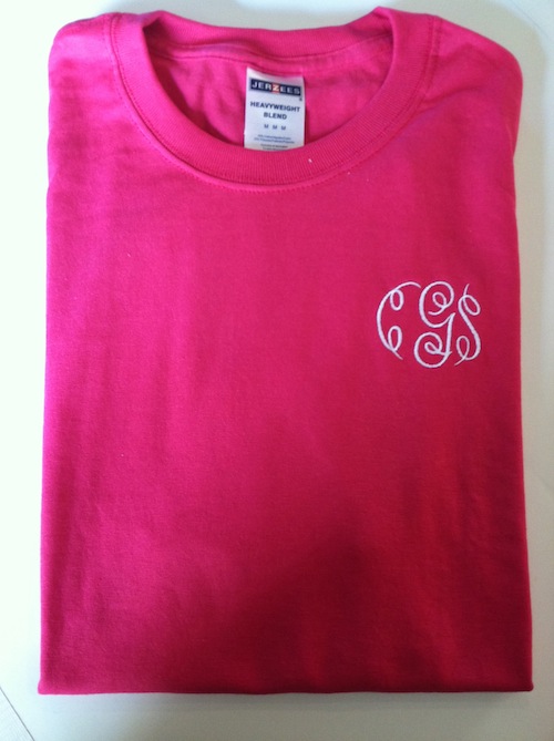 monogram tee shirt