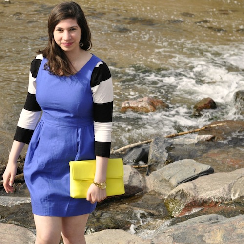 JCrew neon clutches