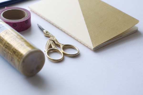 DIY gold notebooks