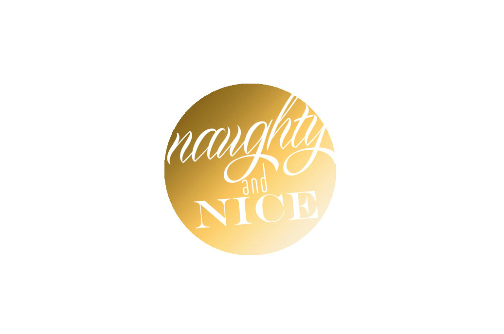 Gold naughty and nice desktop background