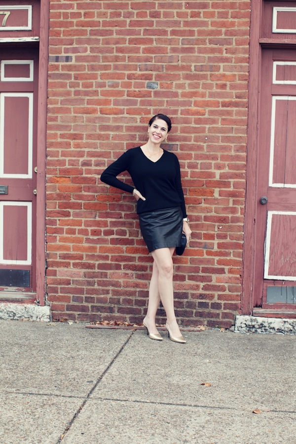 leather skirt