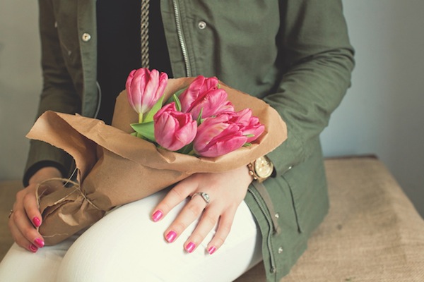 pink tulips
