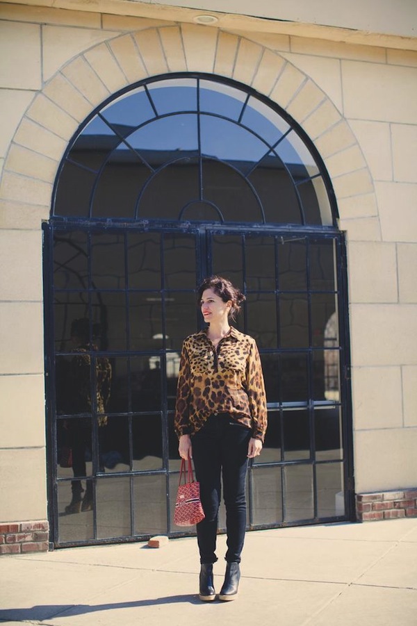 leopard blouse