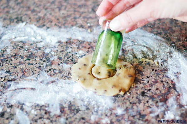 cut circles for cookie shots