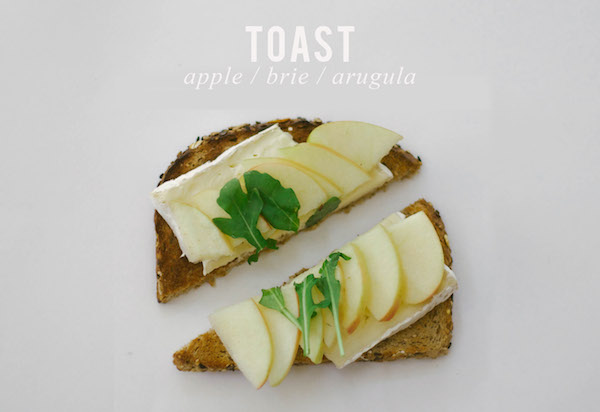 brie/apple/arugula toast
